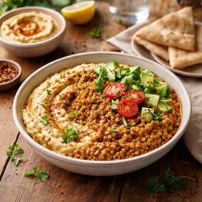 Spicy hummus lentil