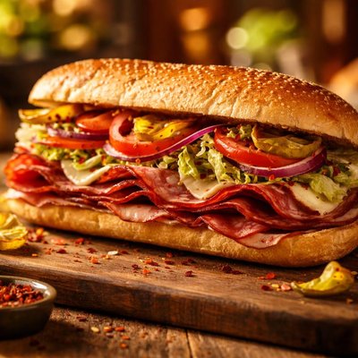 Spicy italian sandwi