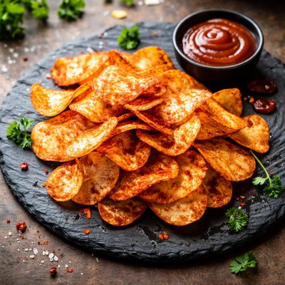 Spicy ketchup chips