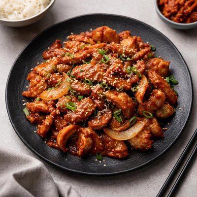 Spicy korean pork