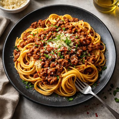 Spicy lamb bolognese