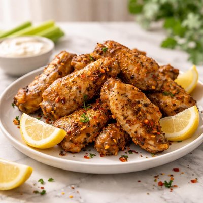 Spicy lemon pepper wings