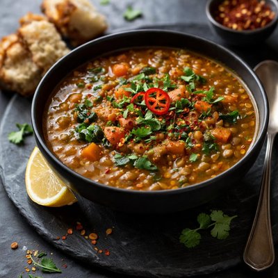 Spicy lentle soup