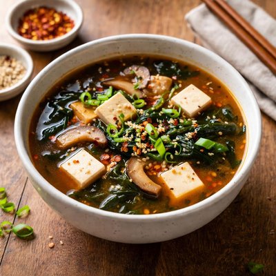 Spicy miso soup