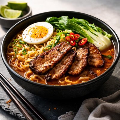 Spicy pork ramen