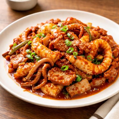 Spicy pork squid