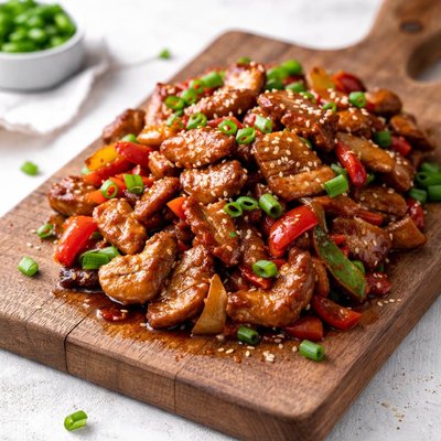 Spicy pork stir-fry