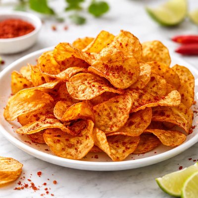 Spicy potato chips