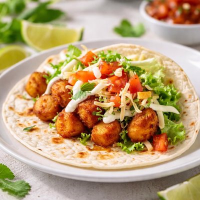 Spicy potato soft taco
