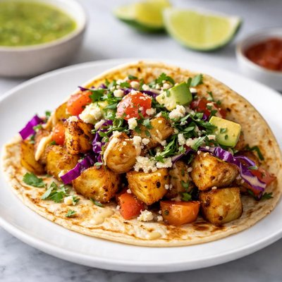 Spicy potato taco
