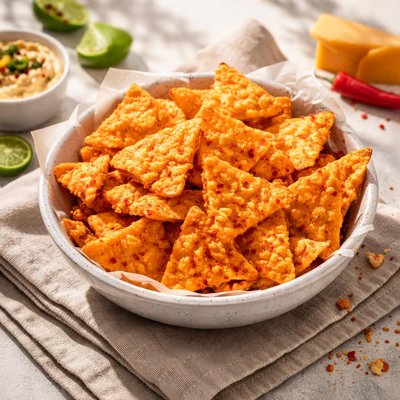Spicy queso popcorners