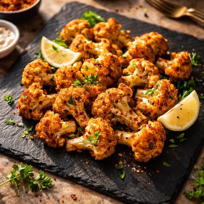 Spicy roasted cauliflower