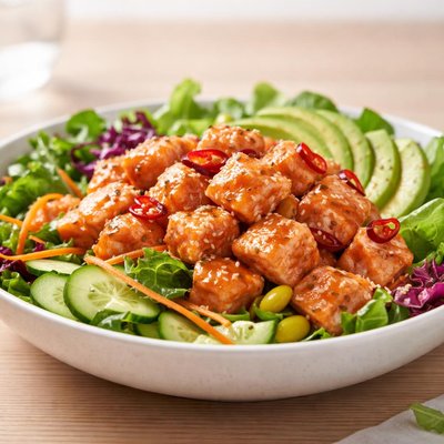 Spicy salmon salad