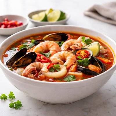 Spicy seafood soup