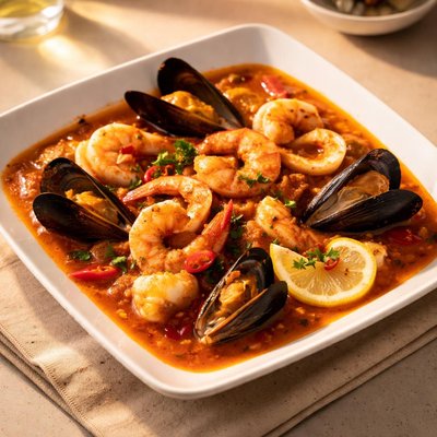 Spicy seafood stew