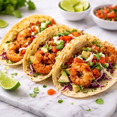 Spicy shrimp taco