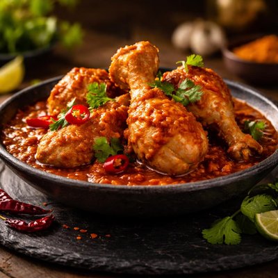 Spicy steamed chicken curry