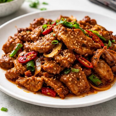 Spicy stir-fried pork
