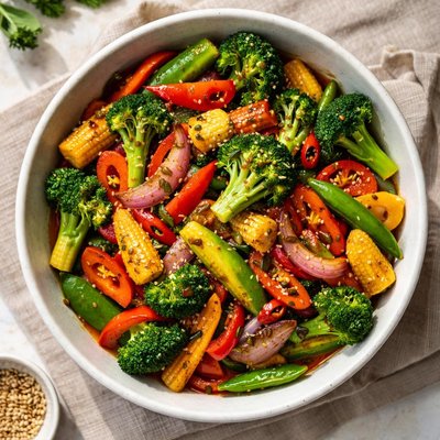 Spicy stir-fried vegetables