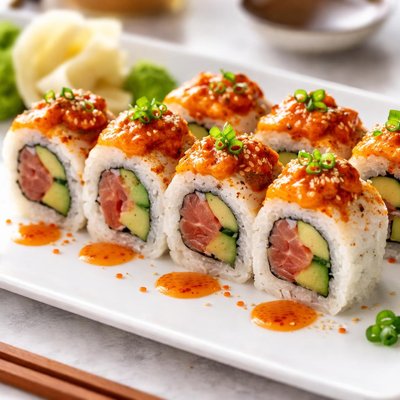 Spicy sushi roll