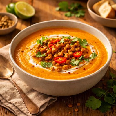 Spicy sweet potato soup