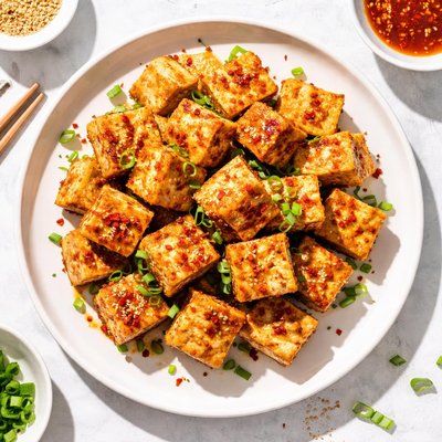 Spicy tofu snack