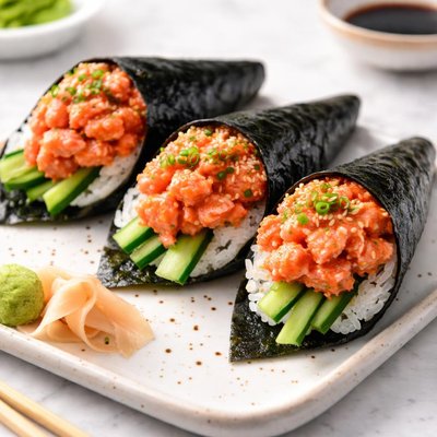 Spicy tuna handroll