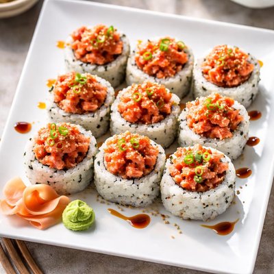 Spicy tuna sushi rolls