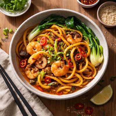 Spicy udon noodle