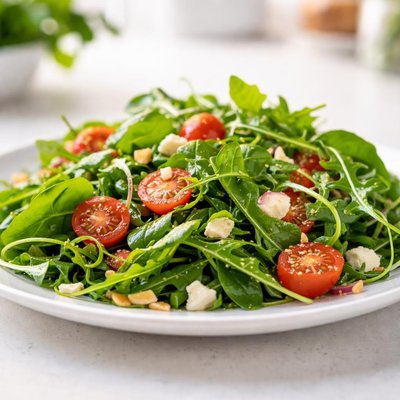 Spinach and arugula salad