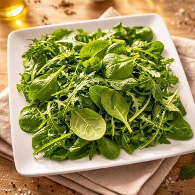 Spinach and arugula salad mix