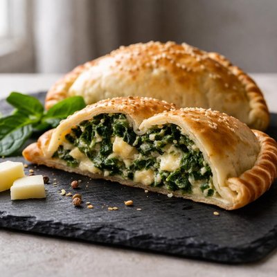 Spinach and cheese empanada
