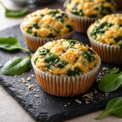 Spinach and cheese muffin