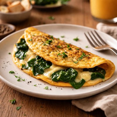 Spinach and cheese omelet