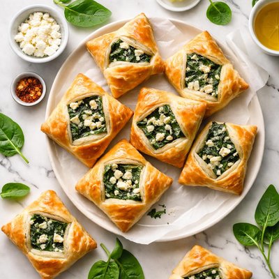 Spinach and cheese pastries