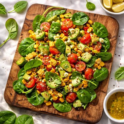 Spinach and corn salad
