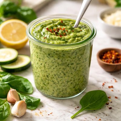 菠菜和小青瓜酱