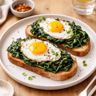 菠菜煎蛋土司