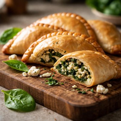 Spinach and feta empanada