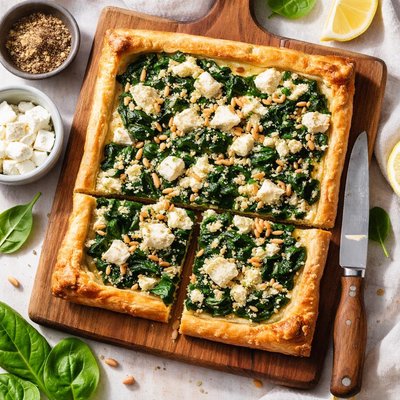 Spinach and feta tart