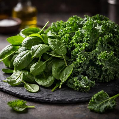 Spinach and kale