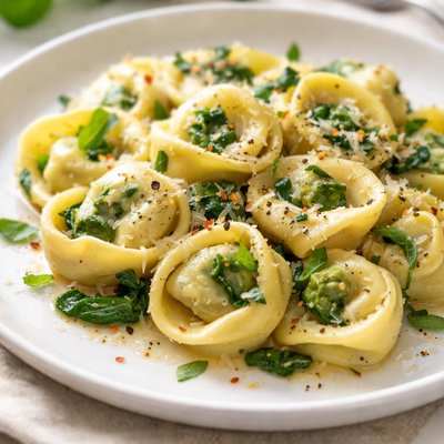 Spinach and ricotta tortellini