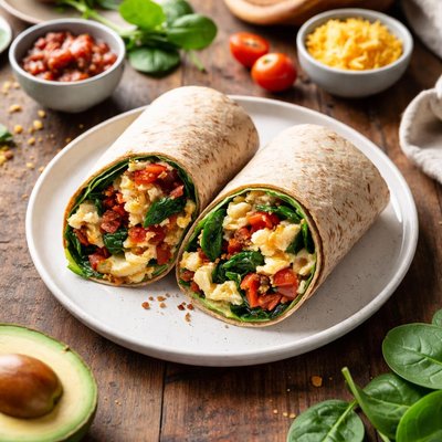 Spinach breakfast wrap