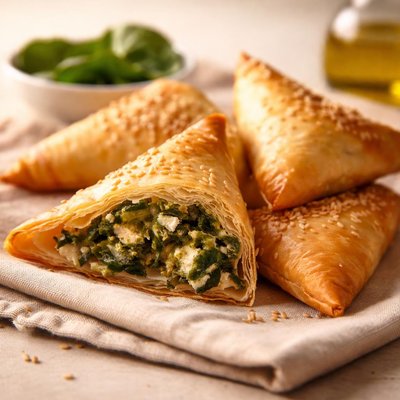 菠菜芝士三角形