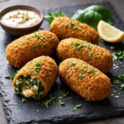 Spinach croquette