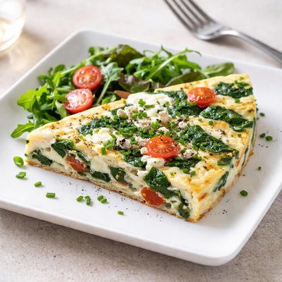 Spinach egg white fritatta