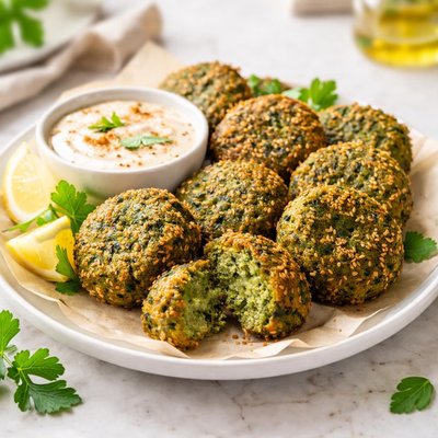 Spinach falafel