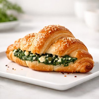 Spinach feta croissant