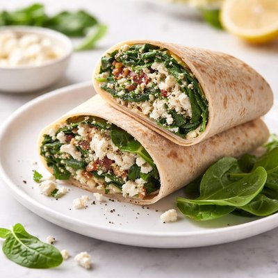 Spinach feta wrap
