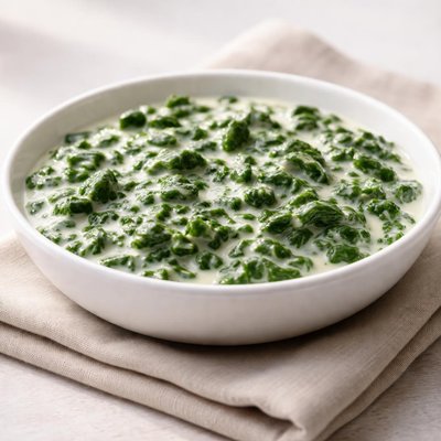 Spinach in white sauce